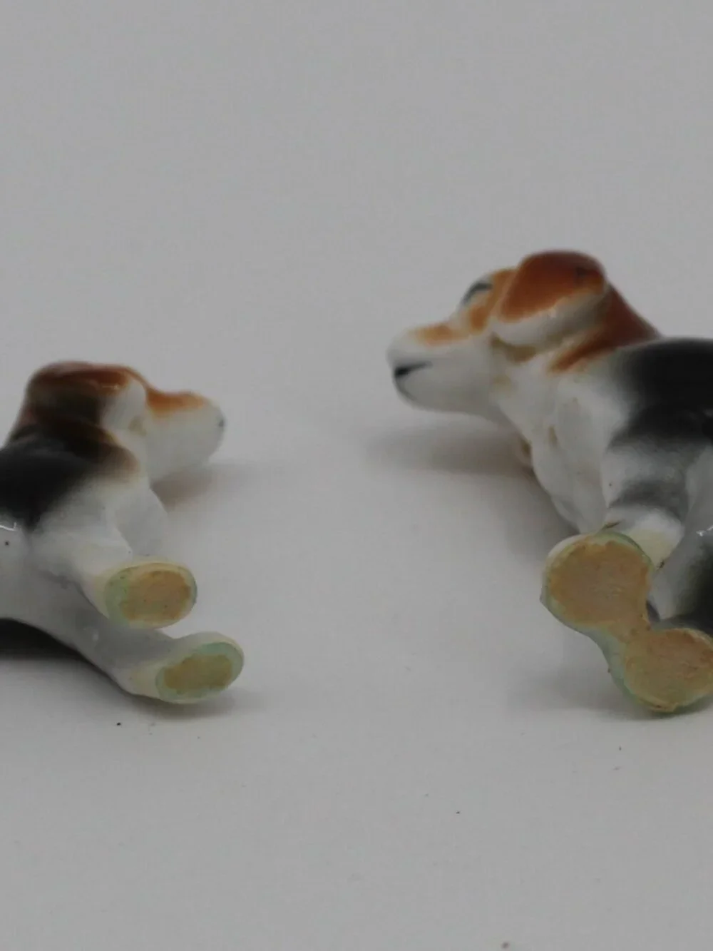 Vintage Porcelain Beagle w/ Pup Figurines Novelty Dog Enthusiast Delicate Loving